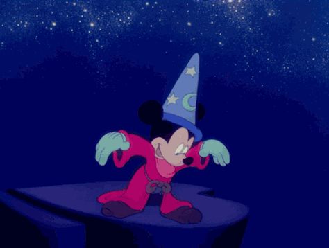 via GIPHY 12 Principles Of Animation, Disney Fantasia, Principles Of Animation, The Sorcerer's Apprentice, Walter Elias Disney, Fantasia Disney, Mickey Mouse Art, Disney Gif, First Animation