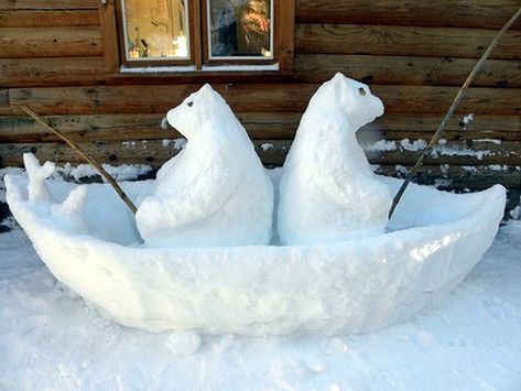 Snow Outside, Snow Bear, Snow Sculptures, Snow People, Ice Art, Ice Sculpture, I Love Snow, Snow Much Fun, Snow Art