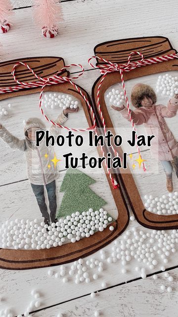 Kiara Sierra on Instagram: "Hi friends! ✨ . My mason jar craft was a HUGE hit and I had so many people asking me how to put the image into the jar☺️ In this video, I explain how to do it step by step! I hope this helps 🫶🏼✨ . . #christmas #christmasactivitiesforkids #christmascraftsforkids #christmascrafts #christmaskeepsake #kidscrafts #dollarstorecrafts #diy #montessori #preschool #playandlearn #playathome #sensoryplay #learningthroughplay #preschoolactivity #montessorikids #playbasedlearning #montessoriathome #aktivitepaylasimi #toddlerlife #homeschool #everydayplayhacks #dollartreeclassrooms #iteachtoo" Paper Mason Jar Snow Globe, Ornament Classroom Craft, Christmas Crafts In The Classroom, Picture Christmas Crafts For Kids, Class Christmas Ornaments Diy, Secret Santa Crafts, Prek Christmas Crafts For Parents Gift Ideas, Tealight Christmas Crafts, Snowglobe Picture Ornaments Diy