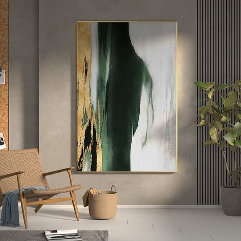 Original Acrylic Abstract Painting Green Gold White Neutral | Etsy Australia Green And Gold Abstract Painting, Gold Abstract Painting, Painting Blue, Large Abstract Painting, Abstract Canvas Painting, Modern Abstract Painting, Abstract Canvas Art, Abstract Oil, Large Abstract