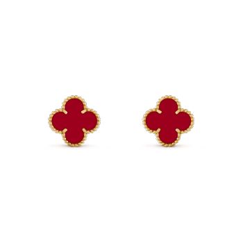 Red Van Cleef, Alhambra Van Cleef, Vintage Alhambra Earrings, Alhambra Earrings, Woman Earrings, Generator Accessories, Van Cleef And Arpels Jewelry, Red Vans, Van Cleef And Arpels