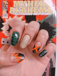 Bakugou Nails Art, Animal Nail Art, Nail Art Images, Anime Nails, Edgy Nails, Cute Acrylic Nail Designs, Animal Nails, Dream Nails, Nail Art Hacks