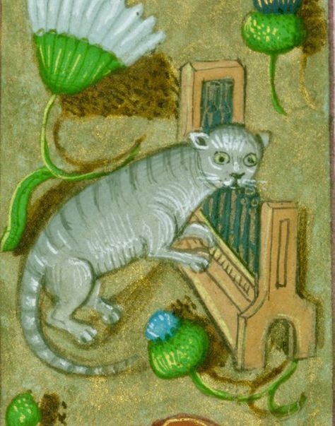 Medieval Cats, Medieval Cat Drawing, Ancient Cat Art, Classical Cat Painting, Medieval Cat Painting, Cats In Medieval Art, Funny Medieval, Medieval Dog Painting, Medieval Drawings