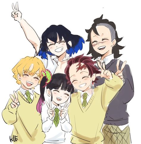 Group picture : KimetsuNoYaiba 밈 유머, Anime Group, 5 Anime, Fanarts Anime, Kimetsu No Yaiba, Izuku Midoriya, All Anime, Slayer Anime, Anime Demon