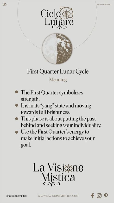 First Quarter Moon Meaning, Moon First Quarter, First Quarter Moon Spells, Moon Symbolism Meaning, First Quarter Moon Tattoo, Moon Symbol Meaning, 1st Quarter Moon, Moon Worship, Moon Phases Meaning