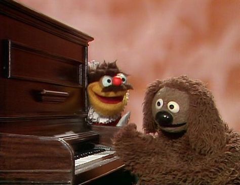 Rowlf and Lew Zealand are about to sing “Tea for Two”, Rowfl says he knows the song backwards, so they both start singing backwards, "Eat rof Oot" Lew Zealand, Animation Classes, Big Blue House, Fraggle Rock, The Muppet Show, Tea For Two, Jim Henson, Sesame Street, The Song