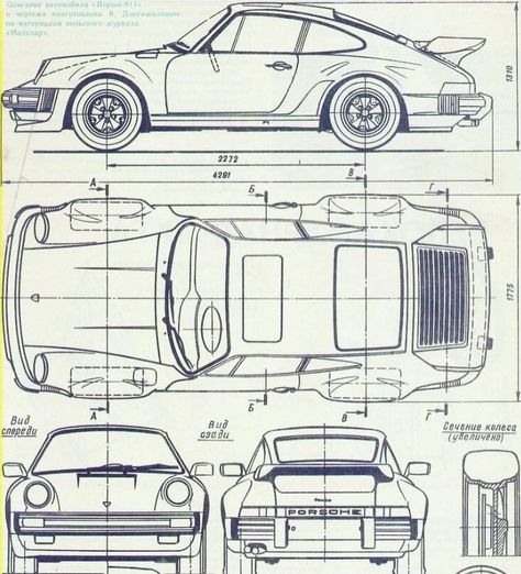 Porsche Blueprint, Lamborghini Blueprint, Ford Mustang Blueprint, Car Blueprint, Porsche Concept Sketch, Car Blueprint 3d Modeling, 930 Turbo, Porsche 930 Turbo, Blueprint Drawing