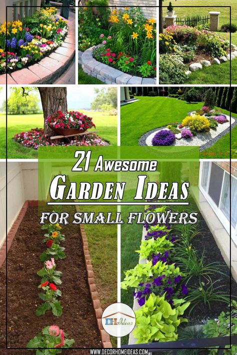 Small Backyard Planting Ideas, Flowers Ideas For The Yard, Small Backyard Flower Beds, Outside Flower Garden Ideas, Small Front Yard Flower Bed, Flowers For Yard Ideas, Small Flower Gardens In Front Of House, Small Flower Beds Ideas, Simple Front Yard Flower Beds