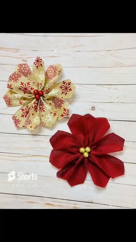 161K views · 2.3K reactions | How cute and simple are these poinsettia bows! | How cute and simple are these poinsettia bows! | By Windy City Crafts | Facebook Poinsettia Bows, Poinsettia Diy, Holiday Eye, Homemade Bows, Small Crafts, Easter Activities For Kids, Diy Bows, Bow Making, Creative Stuff