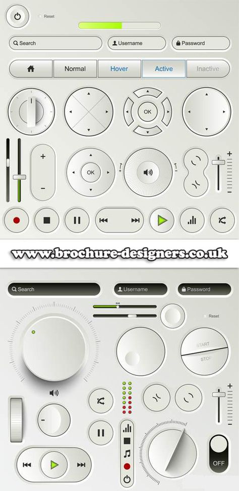 music interface vector elements suitable for use on music tech brochure design www.brochure-designers.co.uk #musicbrochure #playbutton #brochuredesign Tech Brochure, Ui Ux 디자인, Cmf Design, Vector Elements, Music Tech, Game Ui Design, Ui Design Inspiration, App Ui Design, Ui Inspiration