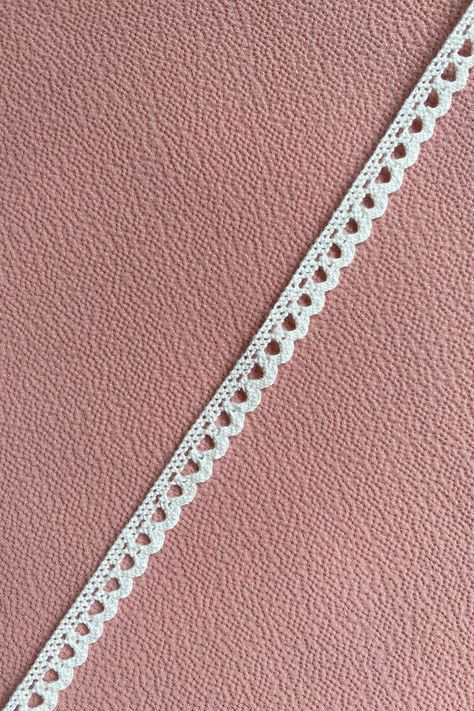 Narrow Scalloped Edge Cotton Cluny Crochet Lace Trim, 5/16" 0.8 cm wide, Ivory by BoldEagleTrims on Etsy Lace Edging Crochet, Crochet Lace Edging Simple, Crochet Scalloped Edge, Knit Stitches, Crochet Lace Edging, Crochet Lace Trim, Scallop Edge, Crochet Edging, Scalloped Lace