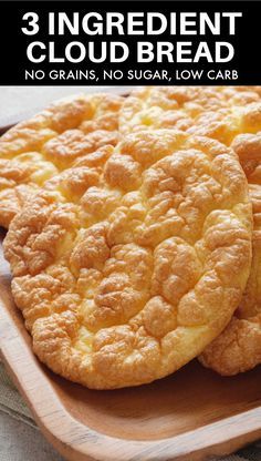 Cloud Bread Recipe, Low Carb Low Fat Recipes, Breakfast Low Carb, Baking Powder Uses, Boiled Egg Diet Plan, Low Carb Low Sugar, Cloud Bread, Low Carb Diet Recipes, Low Carb Dinner Recipes