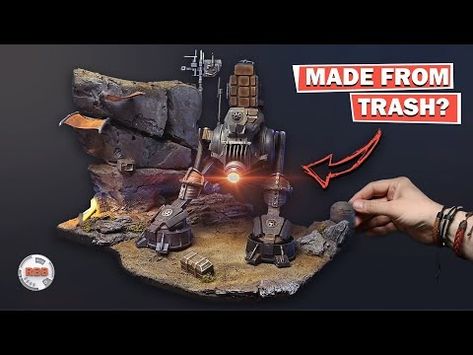 Scratch Built Mech & Diorama - YouTube Mech Diorama, Coffee Pods, Model Making, Latest Video, Rafting, Scale Models, Miniatures, Building, Coffee