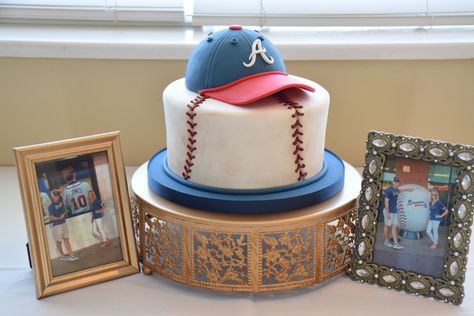 Braves Tattoo, Atlanta Braves Nails, Atlanta Braves Party, Atlanta Braves Cake, Atlanta Braves Tattoo, Atlanta Braves Birthday, Baseball Grooms Cake, Braves Nails, Atlanta Braves Outfit