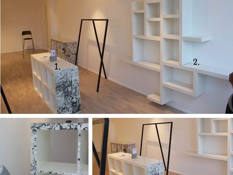 wall display Ikea Metal Shelves, Wall Display Ideas, Lack Shelves, Cool Hacks, Lack Shelf, Ikea Lack Shelves, Ikea Units, Ikea Lack, Wall Shelves Design