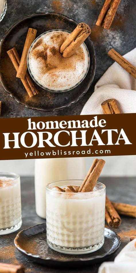 Easy Horchata, Easy Horchata Recipe, How To Make Horchata, Horchata Drink, Spicy Food Mexican, Mexican Horchata, Homemade Horchata, Horchata Recipe, Recipes Mexican