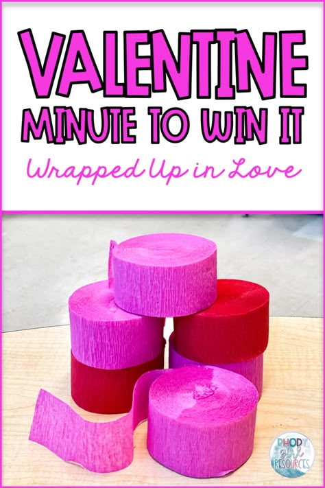 Valentine Minute To Win It, Vday Party, Valentine School, Kids Valentine Party, Valentines Class Party, Class Party Ideas, Valentine's Day Party Games, Valentine Party Game, Kindergarten Valentines