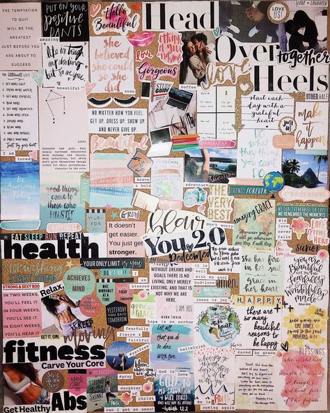 High School Vision Board Ideas, Vision Board Ideas Creative, Vision Board Drawing Ideas, Vision Board Ideas Diy, Vision Journal Ideas, Unique Vision Boards, Pinboard Ideas, Vision Board Project, Prayer Vision Board