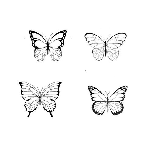 What Does a Butterfly Tattoo Mean? A Symbol of Personal Tran... Different Butterfly Tattoo Stencil, Flash Tattoo Borboleta, Give Yourself Time Tattoo, 3 Butterfly Tattoo On Arm, Butterfly Line Art Tattoo, Simplistic Butterfly Tattoo, Butterfly Tattoo Line Art, Line Work Butterfly Tattoo, Butterfly Flash Tattoo