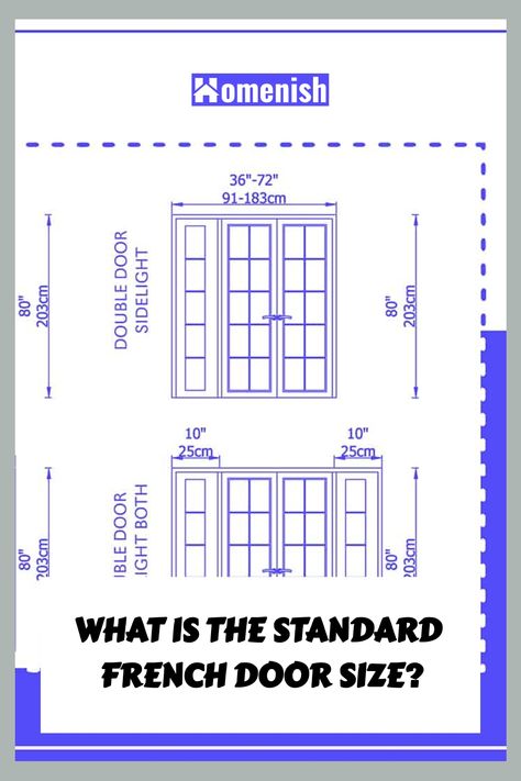 French Door Dimensions, Exterior French Door Ideas, Standard Door Sizes, Door Sizes Standard, Wide French Doors, French Doors With Sidelights, Outdoor French Doors, Interior Double French Doors, French Door Sizes