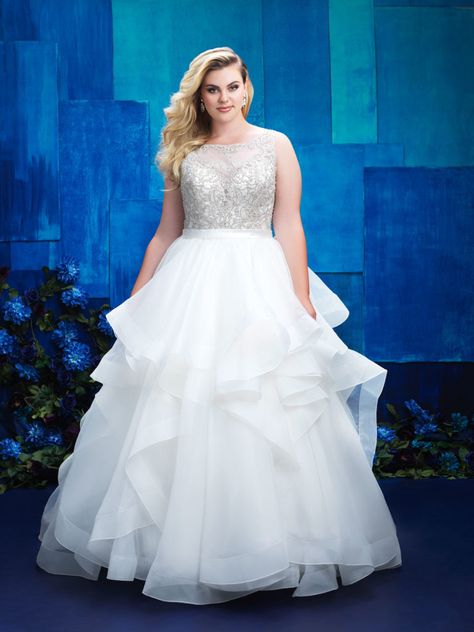 Plus Size Wedding Dresses in Denver, CO. Gown For Plus Size Women, Ruffle Skirt Wedding Dress, Allure Bridal Gowns, Skirt Wedding Dress, Plus Size Bridal Dresses, Wedding Dress Plus Size, Bridal Women, Curvy Bride, Allure Bridals