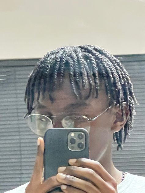 Short Twists Men Hair, Twists Black Men Hair Fade, Full Head Twists Men, Short Twists Men, Short 4c Twists, Twist Men Hair Black Man, Mini Twists Men, Short Hair Plaits, Short Twists Black Men Hair