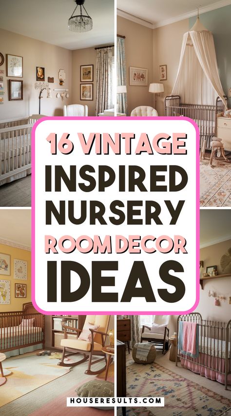 Looking for nursery decor that tells a story? Vintage-inspired designs offer a perfect blend of charm and whimsy! Explore creative ideas to decorate your baby’s room with antique treasures. 🌟👶 Save this pin to keep your inspiration alive! Disney Babies Nursery Themed Rooms, Vintage Bambi Nursery, Vintage Baby Room Decor, Baby Girl Harry Potter Nursery, Madeline Themed Nursery, Vintage Cottage Nursery, Regency Nursery, Vintage Nursery Decor Ideas, Cottagecore Baby Room