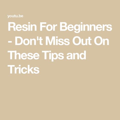 Resin For Beginners - Don't  Miss Out On These Tips and Tricks Resin Tips And Tricks, Resin For Beginners, Resin Tips, Art Resin, Discount Code, Tips And Tricks, Coding, Art