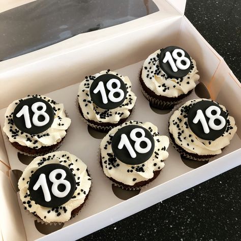 18th Cupcakes Birthday, Cupcake 18th Birthday, 18th Cupcakes, 13th Birthday Boys, Birthday Cupcakes Boy, Anime Cake, Cupcakes For Boys, Cupcake Birthday, Cupcake Birthday Cake