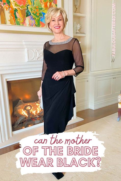 You’ve finally found a Mother of the Bride dress you love. It’s stylish, fits perfectly, and makes you feel like a million. The only problem is, it’s black. Is a black dress appropriate? Can a Mother of the Bride wear black? Read on to find out. Read the blog to find idea for what to wear as the mother of the bride. Black Mother Of The Groom Dresses Classy, Mother Of The Bride Dresses For Black And White Wedding, Black Mother Of Groom Dresses, Mother Of The Bride Black Dresses Long, Mother Of The Groom Black Dresses, Black And White Wedding Theme Mother Of The Bride, Mother Of The Bride Black Dress, Black Mother Of The Bride Dress Long, Mother Of The Bride Dress Black