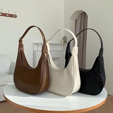 Crystine Half-Moon Handbag for Women Soft Leather Hobo bag Vintage Ladies Shoulder Bag : Amazon.ca: Clothing, Shoes & Accessories Crescent Bag Outfit, Soft Leather Hobo Bag, Crescent Bag, Handbag For Women, Leather Hobo Bag, Bag Vintage, Leather Hobo, Half Moon, Hobo Bag