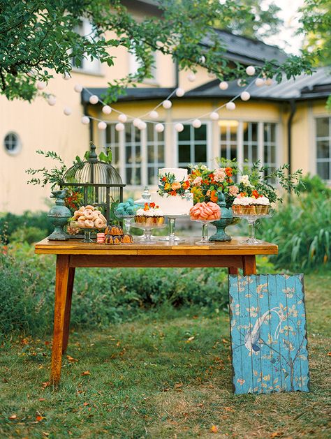 cute dessert table Teal Fall Wedding, Wedding Bars, Dessert Display Wedding, Diy Wedding Guest Book, Autumn Palette, Wedding Dessert Table, Teal Wedding, Dessert Display, Wedding Dessert