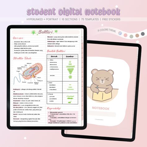 Digital Student Notebook for GoodNotes Grammar Sentences, Attendance Tracker, Essay Planner, Exam Revision, Notes Project, Grade Tracker, Student Notebook, Divider Tabs, Chapter Summary