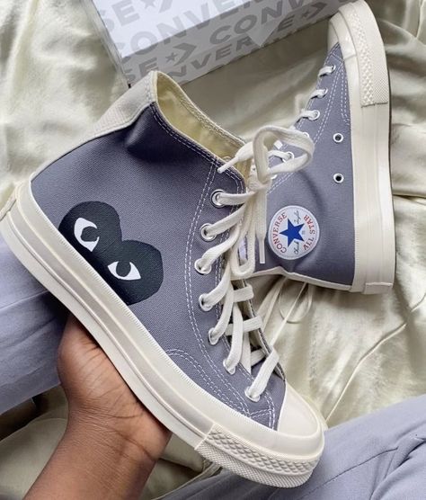 Converse Cdg, Converse Collection, Cute Converse Shoes, Cute Converse, Trendy Shoes Sneakers, Cute Sneakers, Fresh Shoes, Hype Shoes, High Top Sneaker