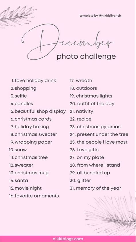 December Ig Post, December Pictures Instagram, December Post Instagram, December Picture Challenge, Christmas Countdown Instagram Story, December Photo Challenge 2023, 30 Day December Challenge, Post A Picture Challenge Instagram Story, December 30 Day Challenge