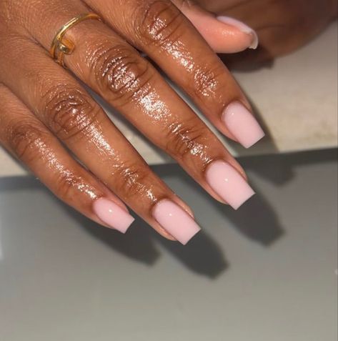 Short Nails Plain Simple, Short Plain Nail Ideas, Nude Nails Black Women, Nail Colors For Dark Skin, Short Classy Nails, Gel Manicure Colors, Colors For Dark Skin, Subtle Nails, Work Nails