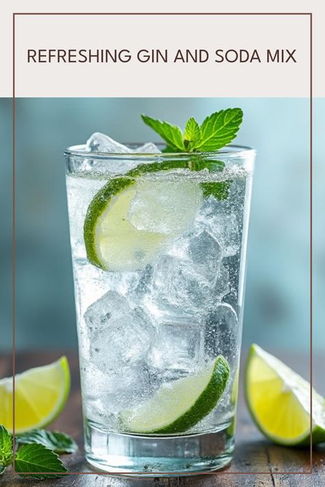 Looking for a light and sparkling cocktail that’s super easy to make? Try this classic Gin and Soda! This simple mix combines crisp gin with fizzy soda water, making it a perfect choice for a hot day or casual gatherings. Dating back to the 19th century, the Gin and Soda cocktail brings a nostalgic vibe while keeping your guests refreshed. You only need a few ingredients and a tall glass to get started. Enjoy elevated cocktail moments with this timeless favorite! Cheers to simple joys and great sips. Dark N Stormy Cocktail, Gin And Soda, Iced Tea Cocktails, Simple Cocktail, Sparkling Cocktail, Best Gin, Gin Cocktail Recipes, Long Island Iced Tea, Gin Cocktail