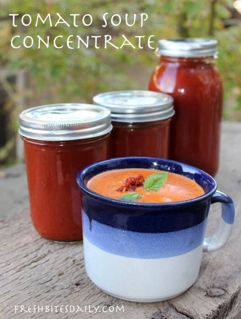 Condensed Tomato Soup Canning Recipe, Homemade Condensed Tomato Soup, Condensed Tomato Soup Recipe, Canning Granny, Homemade Tomato Soup, Preserving Recipes, Condensed Tomato Soup, Tomato Soup Homemade, Canned Tomato Soup