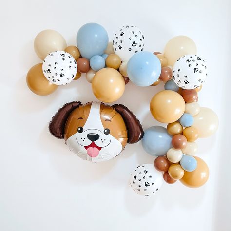 Puppy Balloon Garland, Puppy Birthday Decorations, Puppy Themed Birthday, Dog Party Decorations, Puppy Balloons, Puppy First Birthday Decor - Etsy First Birthday Puppy Theme, Puppy Themed Birthday Party, Puppy Birthday Party Theme, Puppy Baby Shower, Dog Party Decorations, Dog Baby Shower, How To Make Garland, Dog Themed Parties, Puppy Birthday Parties