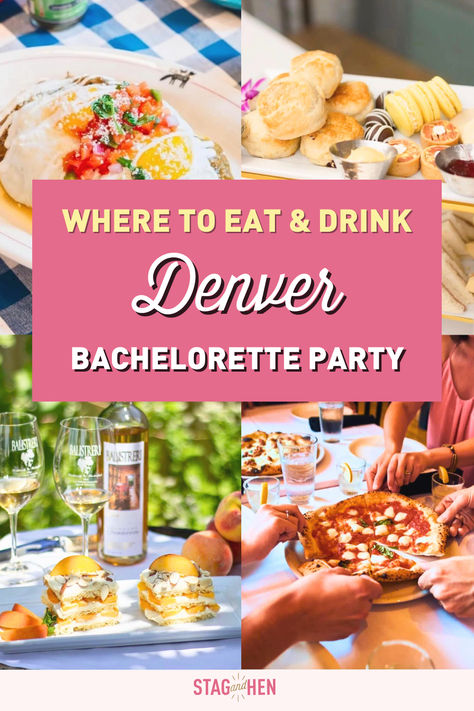 Denver Bachelorette Party City Guide: Bar & Restaurant Ideas Drinks For Dinner, Denver Bachelorette Party, Denver Bachelorette, Craft Drinks, Mediterranean Restaurant, Bars And Restaurants, Best Bars, Party Bars, Brunch Spots