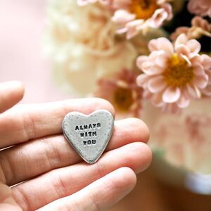 Pocket Heart, Pocket Token, Miss You Gifts, Heart Pocket, Brown Envelopes, Metal Heart, Just Because Gifts, Small Heart, Love Cards