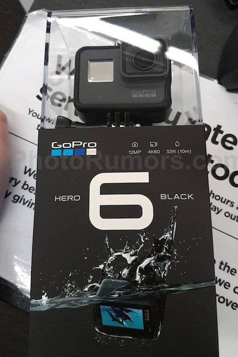 The GoPro HERO6 Black has apparently just been leaked in a photo before any official announcement, and the camera looks like it will offer 4K video recordi Apple Laptop Macbook, Latest Technology Gadgets, Youtube Success, Youtube Channel Ideas, Vlogging Camera, Go Pro, Apple Laptop, Christmas Gift List, Photo Box