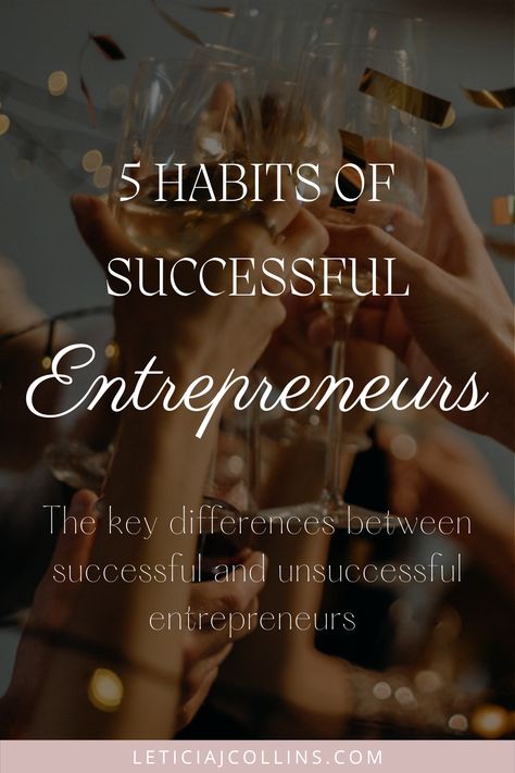 Have you ever wondered why some entrepreneurs are successful and others fail? The answer lies within their daily habits! In this post, we'll dive into some of the most important ones for any business owner. Top 5 habits of successful entrepreneurs | how to succeed as a business owner | daily habits to practice to succeed in business | the key differences between successful and unsuccessful entrepreneurs Quotes About Entrepreneurship Business, Advice For Entrepreneurs, How To Become A Successful Entrepreneur, Successful Habits Entrepreneur, Entrepreneur Tips Startups, Closing A Business, Business Tips Entrepreneurship, Entrepreneurial Mindset, Entrepreneur Books