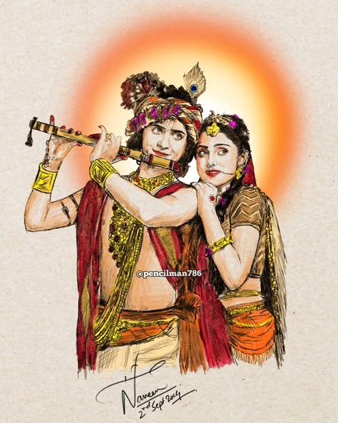 Radha Krishna 🙏🏻🌺🪈 Jai Shri Radhe Krishna🙏🏻 #radheshyam #radhekrishna Dive into the enchanting world of Radha Krishna with this artwork featuring @beatking_sumedh as Krishna and @mallika_singh_official_ as Radha! 🎨✨ Their divine love story inspires us to embrace love, harmony, and devotion. 💫 How do you celebrate the essence of Radha Krishna in your life? Share your thoughts and let’s spread the love together! 💞🌿 #RadhaKrishna #DivineLove #ArtisticExpressions Follow @pencilman786 for mo... Radha Krishna Drawing, Frame Work, Krishna Drawing, Pencil Work, Pencil Sketching, Shri Radhe, Mallika Singh, Female Art Painting, Radha Krishna Photo