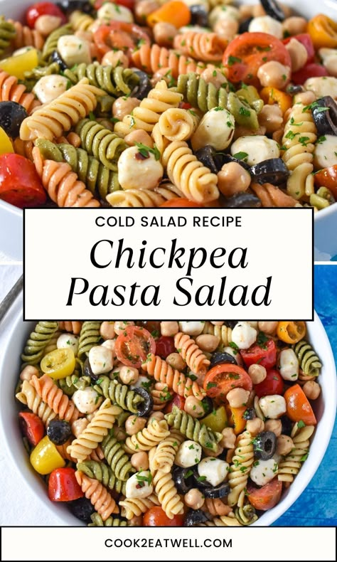 Chickpea Pasta Salad Recipes Healthy, Pasta Salad Recipes Chickpeas, Barilla Chickpea Pasta Recipes, Garbanzo Pasta Salad, Cold Chickpea Recipes, 3 Bean Pasta Salad, Heart Healthy Pasta Salad, Chickpea Pasta Salad Recipes, Pasta Salad With Garbanzo Beans