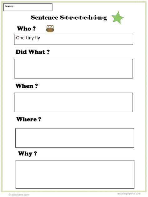 Sentence Stretcher Graphic Organizer Sentence Stretching Worksheets, Writing Revolution, Making Sentences, 5th Grade Writing, Third Grade Writing, 3rd Grade Writing, Technology Lab, 2nd Grade Writing, 1st Grade Writing