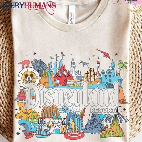 Vintage Disneyland Shirt, Disneyland Vintage, Disneyland Shirt, Disney Universal Studios, Vintage Png, Disneyland Shirts, Resort Shirt, Disney Magic Kingdom, Vintage Disneyland