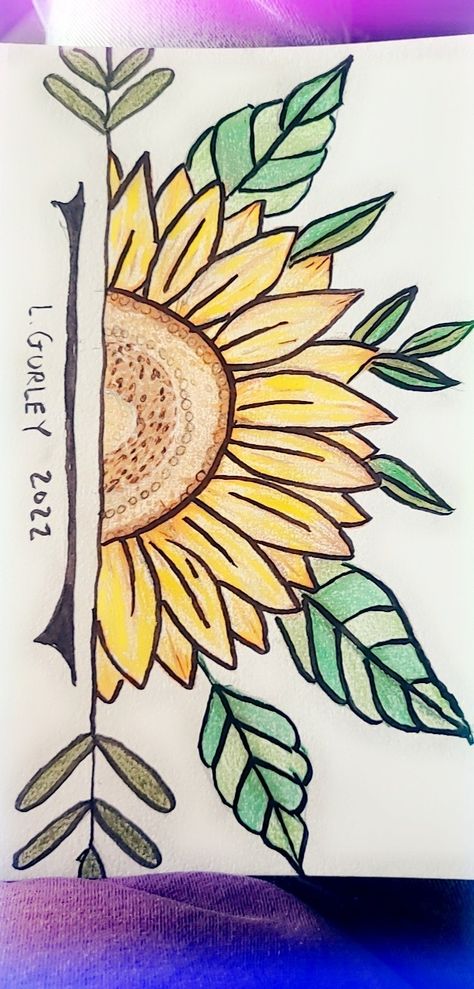 Half Sunflower Drawing, Half Sunflower, Sunflower Drawing, Sunflower Art, Sunflower, Art Drawings, Drawings, Quick Saves, Art