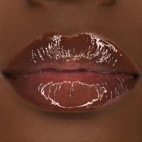 Brown Aesthetic Tumblr, Big Lips Aesthetic, Lipgloss Brown, Organic Oils, Camellia Oil, Left Behind, Grapeseed Oil, Lip Oil, Jojoba Oil