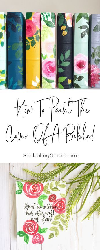 Bible Verse Crafts Diy, Bible Decorations Ideas, Bible Decorating, Painted Bible Cover, Book Paintings, Hand Painted Bible Cover, How To Paint Rocks, Bible Lettering, Painted Bible